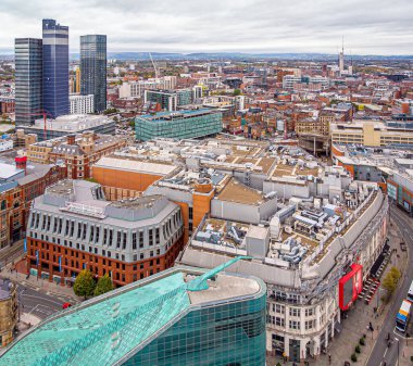 Manchester 'ın sonbaharda havadan görünüşü, Birleşik Krallık