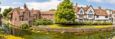 Canterbury Manzarası Yazın Kent, İngiltere