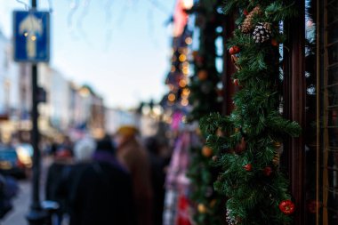 Kışın Portobello pazarı, Londra