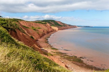 Jurassic sahil kıyısı (Devon), İngiltere 'de seyahat