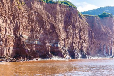 Jurassic sahil kıyısı (Devon), İngiltere 'de seyahat