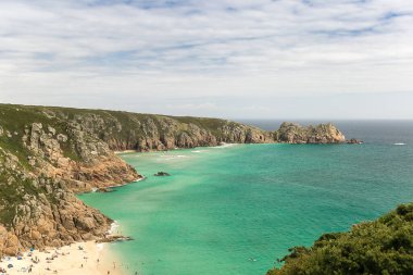 İngiltere, Cornwall sahil manzaralı.