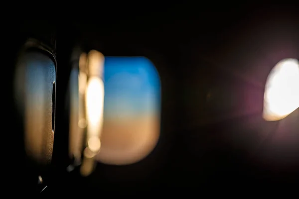 Vue Intérieure Avion Dans Les Airs — Photo