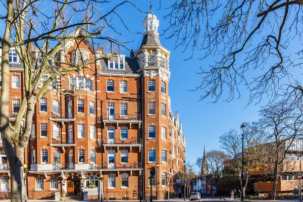 Kensington Bölgesi Kışın Londra — Stok fotoğraf