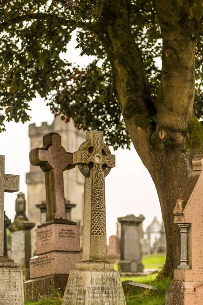 Detalles Del Antiguo Cementerio Gótico Escocia Reino Unido — Foto de Stock