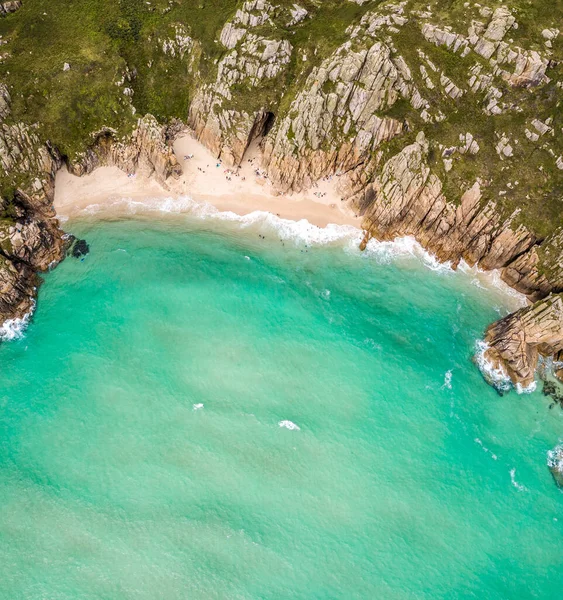 Flygfoto Över Cornwalls Kust Storbritannien — Stockfoto