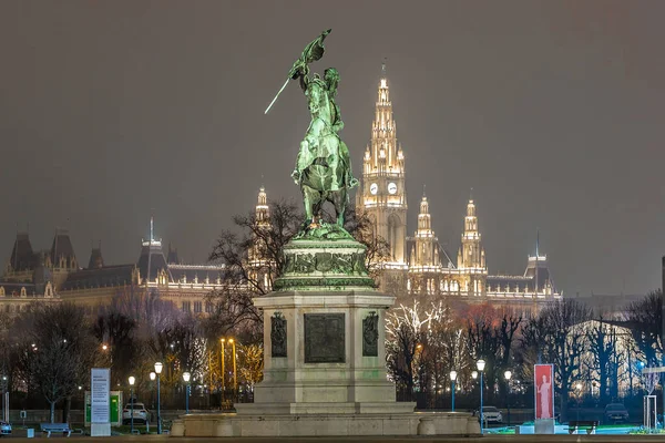 Hofburg Noite Viena Áustria — Fotografia de Stock