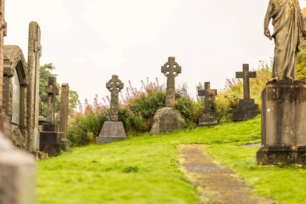 Details Des Alten Gotischen Friedhofs Schottland Großbritannien — Stockfoto