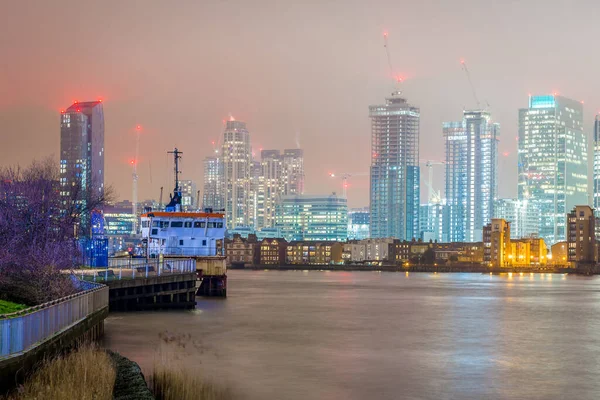 Skyscrappers Nacht Londen Verenigd Koninkrijk — Stockfoto