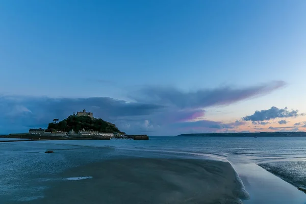 Marazion Cornwall Ngiltere Yakınlarındaki Michaels Dağı Manzarası — Stok fotoğraf