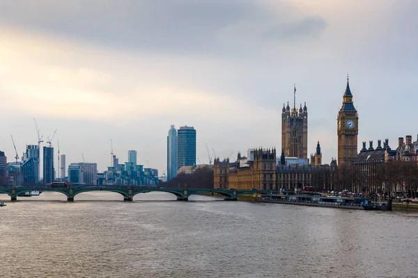 Big Ben Embankment Mattino Presto Londra — Foto Stock