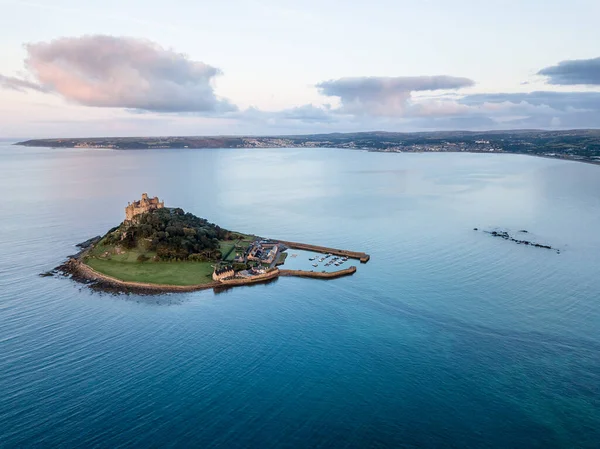 Marazion Cornwall Ngiltere Yakınlarındaki Michaels Dağı Manzarası — Stok fotoğraf