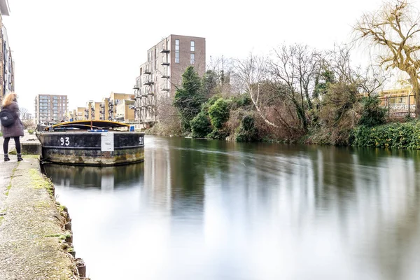 Naibin Kanalı Kışın Londra Uzun Süre Açıktır — Stok fotoğraf