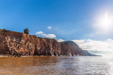 Jurassic sahil kıyısı (Devon), İngiltere 'de seyahat