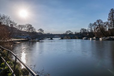Richmond kış sabahı, Londra, İngiltere 'de uzun süre maruz kalma üzerine