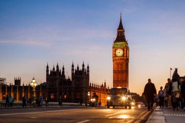 Westminster Köprüsü, Londra 'da akşam
