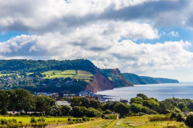 Jurassic sahil kıyısı (Devon), İngiltere 'de seyahat