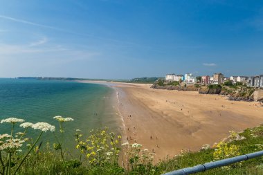 Yaz günü Tenby, Galler 'de