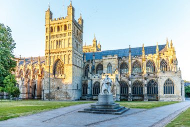 Exeter 'in Eski Merkezinde Seyahat (Devon), İngiltere