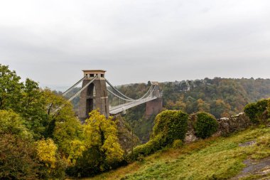 Clifton Köprüsü Sonbaharda, Bristol, İngiltere