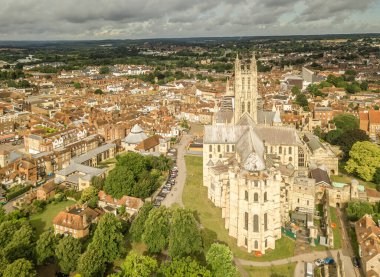 Canterbury Manzarası Yazın Kent, İngiltere