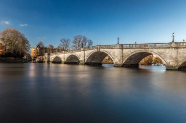 Richmond kış sabahı, Londra, İngiltere 'de uzun süre maruz kalma üzerine