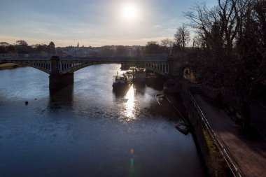 Richmond kış sabahı, Londra, İngiltere 'de uzun süre maruz kalma üzerine