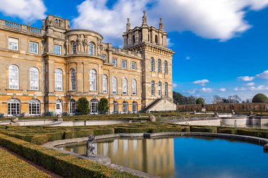 Exterior of classic victorian palace in Oxfordshire, United kingdom clipart