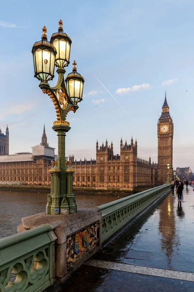 Casa Parlamento Início Manhã Inverno Londres — Fotografia de Stock