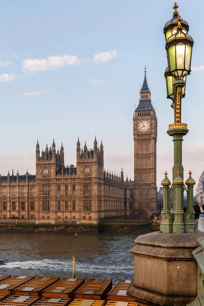 Casa Del Parlamento Madrugada Invierno Londres — Foto de Stock