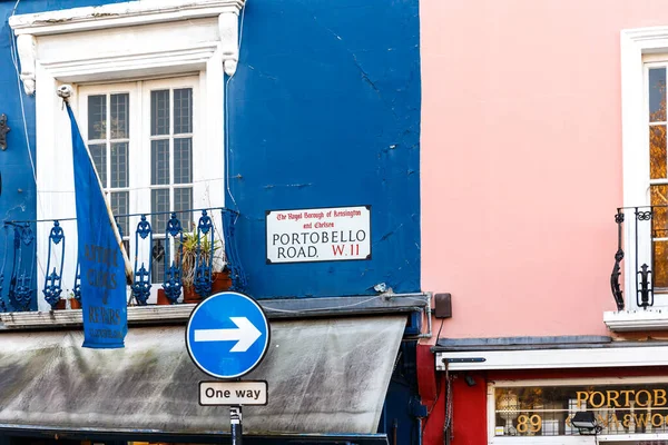 Portobello Road Winter London — Stock Photo, Image