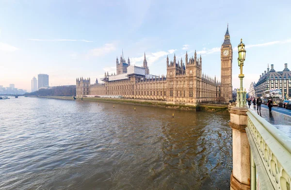 Casa Parlamento Início Manhã Inverno Londres — Fotografia de Stock