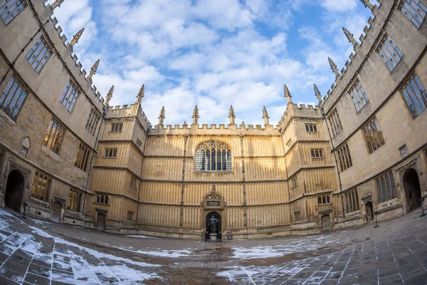 Biblioteca Bodleian Oxford Por Mañana Reino Unido — Foto de Stock