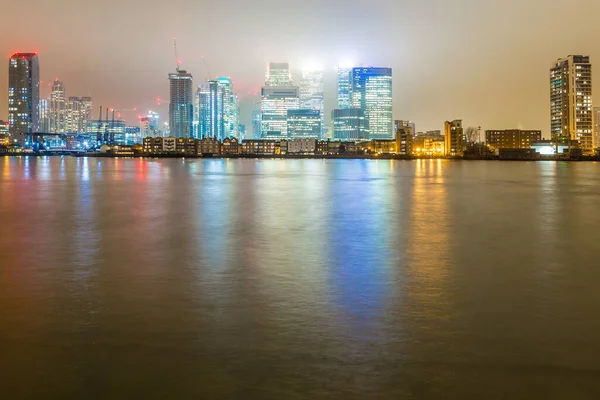 Skyscrappers Noite Londres Reino Unido — Fotografia de Stock