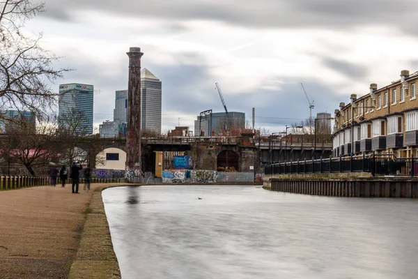 Naibin Kanalı Kışın Londra Uzun Süre Açıktır — Stok fotoğraf