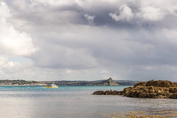 Marazion Cornwall Ngiltere Yakınlarındaki Michaels Dağı Manzarası — Stok fotoğraf