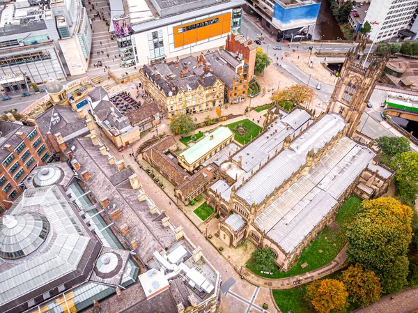 Vista Aérea Manchester Outono Reino Unido — Fotografia de Stock