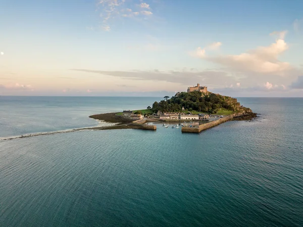 Marazion Cornwall Ngiltere Yakınlarındaki Michaels Dağı Manzarası — Stok fotoğraf