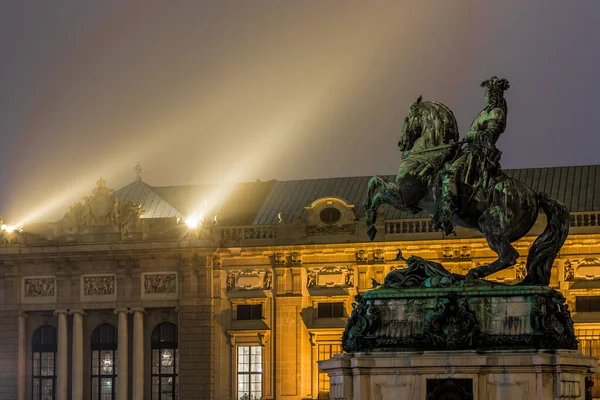 Hofburg Noite Viena Áustria — Fotografia de Stock