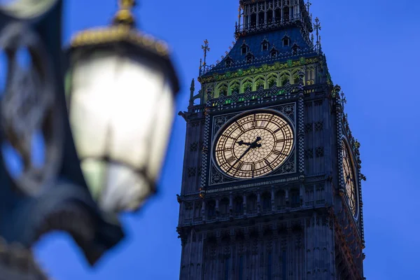 Grande Vista Del Big Ben Elizabeth Tower Dopo Tramonto — Foto Stock