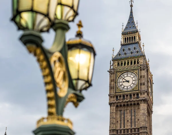 Excelente Vista Big Ben Torre Elizabeth Após Pôr Sol — Fotografia de Stock