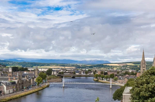 Yazın Bulutlu Havada Inverness Skoçya Ngiltere — Stok fotoğraf