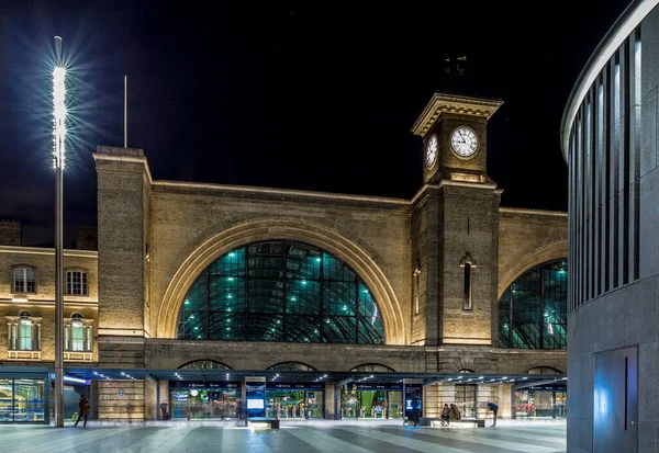 Kings Cross Station Noite Londres Reino Unido — Fotografia de Stock