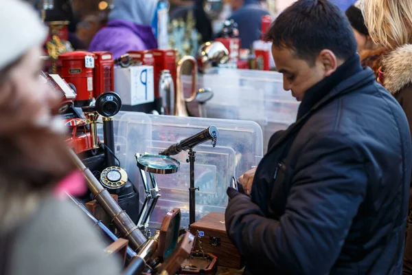 Portobello Market Winter London — Stock Photo, Image