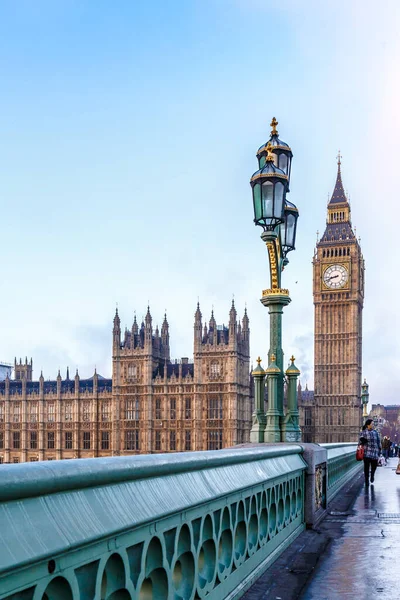 Big Ben Manhã Inverno Londres — Fotografia de Stock