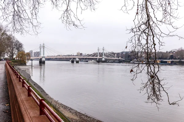 Ponte Adolphe Inverno Londres — Fotografia de Stock