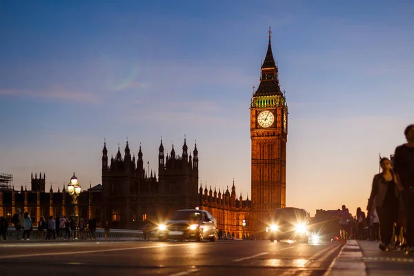 Seara Podul Westminster Londra — Fotografie, imagine de stoc