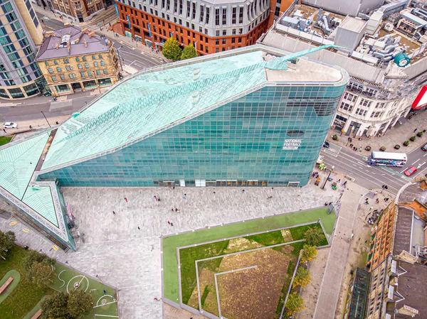 Vista Aérea Manchester Outono Reino Unido — Fotografia de Stock