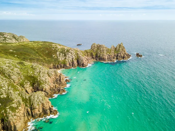 Flygfoto Över Cornwalls Kust Storbritannien — Stockfoto