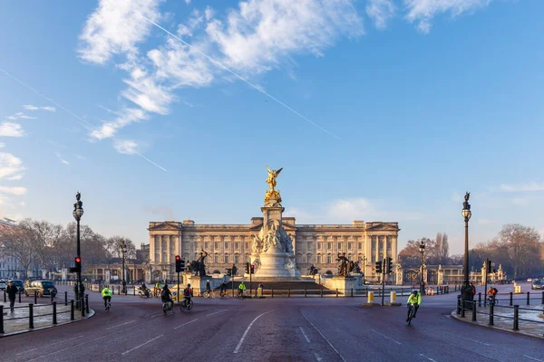 Palácio Buckingham Início Manhã Inverno Londres — Fotografia de Stock